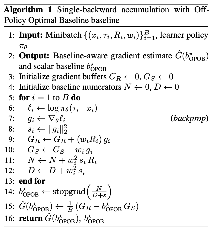 Single backward accumulation algorithm.